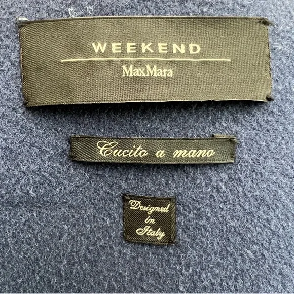 Weekend Max Mara Floral Appliqué Wool Swing Coat - Picture 8 of 13